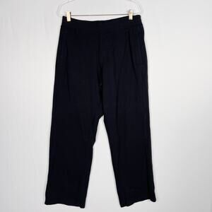 Lululemon Mens Large L Black Straight Leg Sweatpants Knit Pockets Pull On